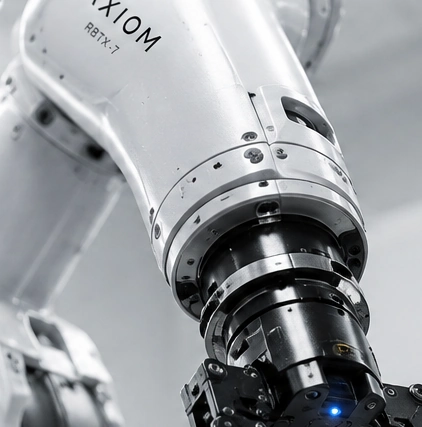 Photographic detail of the AXIOM wrist connection